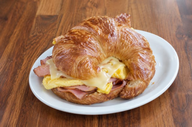 Ham, Eggs & Swiss Sandwich.