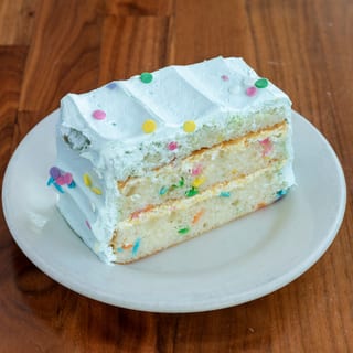 Celebration Cake (white), slice